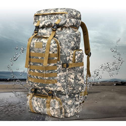 Wanderrucksack 80L,Große Kapazität Wasserdicht Klettern Wandern Trekkingrucksack Reiserucksack,Outdoor Rucksack Für Reisen, R