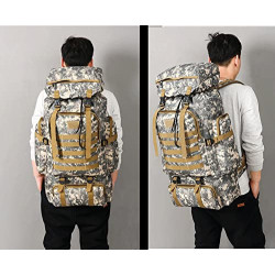 Wanderrucksack 80L,Große Kapazität Wasserdicht Klettern Wandern Trekkingrucksack Reiserucksack,Outdoor Rucksack Für Reisen, R