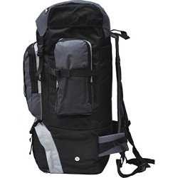 Foolsgold Extra große Trekkingrucksack Wanderrucksack mit doppeltem Zugang - Grau