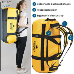 The Friendly Swede Wasserfeste Reisetasche Duffle Bag Rucksack - 30L / 60L / 90L - Seesack, Sporttasche Duffel Dry Bag mit Ru