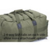 Backferry Große Militärtasche Taktische Ausrüstung Tasche Armee Reisetasche mit verdeckten Rucksack Stil Schultergurte 85L  O
