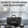 Wasserfeste Reisetasche Duffle Bag 60L - mit Rucksackfunktion  schwarz  | Praktische Außen- und Innentaschen | Dry Bag, Sport