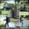 TrailSeeker Duffle Bag | Reisetasche Rucksack Seesack Tasche [100% Wasserdicht] | 60L Grau | Motorradtasche Segeltasche | Cam