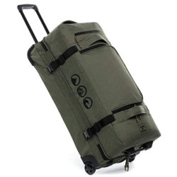 SONS OF ALOHA XL Reisetasche mit 2 Rollen Kane Rollkoffer 80 cm Koffer Sporttasche Reise-Trolley 120L, grün-Olive