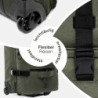 SONS OF ALOHA XL Reisetasche mit 2 Rollen Kane Rollkoffer 80 cm Koffer Sporttasche Reise-Trolley 120L, grün-Olive