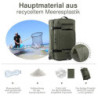 SONS OF ALOHA XL Reisetasche mit 2 Rollen Kane Rollkoffer 80 cm Koffer Sporttasche Reise-Trolley 120L, grün-Olive