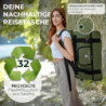EVERGLOBE Reisetasche mit Rollen 60l Groß [Recycelt] - 3in1 Tasche + Trolley + Rucksack | Reisekoffer Travel Bag Sporttasche 