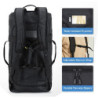 MIER Sporttasche Herren Wasserresistente Reisetasche 60L groß Heavy Duty Convertible Sportrucksack mit Rucksackgurten und Sch