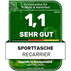 RECARRIER Sporttasche [RECYCELTES PET] 50L – Gym Bag und Rucksack in Einem – wasserdichte Trainingstasche Herren Damen – Spor