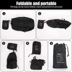 TSLBW Faltbarer Rucksack, Wasserdichter Wanderrucksack mit Aufbewahrungstasche Multifunktionaler Tagesrucksack für Outdoor-Sp