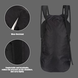 TSLBW Faltbarer Rucksack, Wasserdichter Wanderrucksack mit Aufbewahrungstasche Multifunktionaler Tagesrucksack für Outdoor-Sp