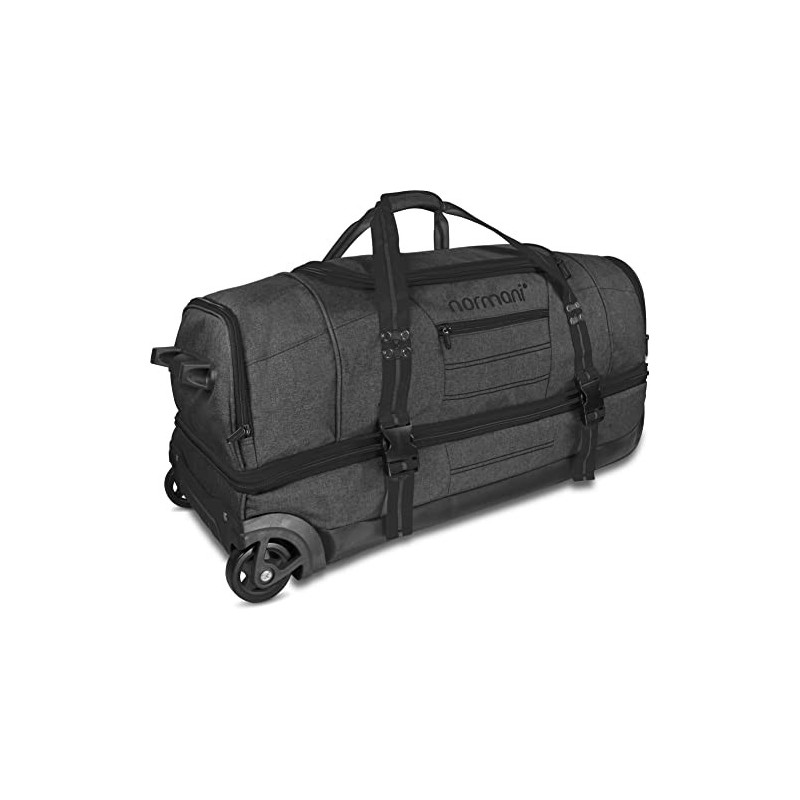 normani Reisetasche mit Rollen, großem Stauraum und vielen Fächern - Trolley-Funktion - Reisetrolley 90 oder 120 Liter Farbe 