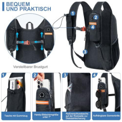 BECOJADDE 15L Wanderrucksack Herren Kleiner Rucksack Damen Leichter Daypack Tagesrucksack Faltbarer Trekkingrucksack für Camp