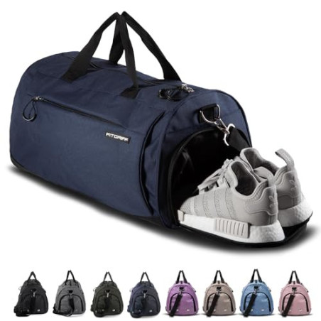 Fitgriff® Sporttasche & Reisetasche für Damen und Herren - mit Schuhfach & Nassfach - Tasche für Sport, Fitness & Reisen - Tr