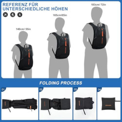 BECOJADDE 15L Wanderrucksack Herren Kleiner Rucksack Damen Leichter Daypack Tagesrucksack Faltbarer Trekkingrucksack für Camp