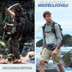 BECOJADDE 15L Wanderrucksack Herren Kleiner Rucksack Damen Leichter Daypack Tagesrucksack Faltbarer Trekkingrucksack für Camp