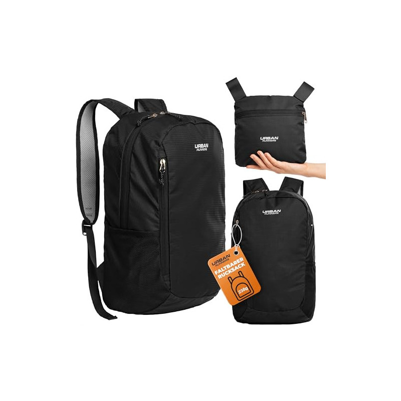 Urban Runners Active Daypack Ultraleichter, faltbarer 20L Rucksack - Wasserdicht & robust, ideal für Fitness, Outdoor, Reisen Urban Runners Active Daypack Ultraleichter, faltbarer 20L Rucksack - Wasserdicht & robust, ideal für Fitness, Outdoor, Reisen