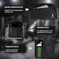 Urban Runners Active Daypack Ultraleichter, faltbarer 20L Rucksack - Wasserdicht & robust, ideal für Fitness, Outdoor, Reisen