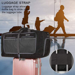 Bekahizar 60L Leichter Faltbare Reisetasche Groß Weekender Übernachtung Taschen Verpackbar Reise-Gepäck Sporttasche Travel Du