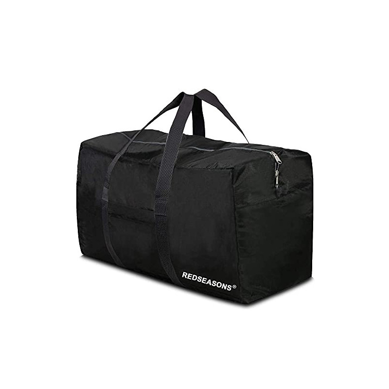 Extra Große ,Faltbare Reisetasche mit Handschlaufe, Geeignet für Reisen wasserdichte Tragetasche, Camping（Schwarz）