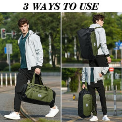 Laripwit Sporttasche Herren, 40L Reisetasche Rucksack Trainingstasche mit Schuhfach & Nassfach, Wasserdicht Sport Gym Fitness