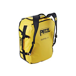 Petzl Duffel 65 Mittelgroße Transporttasche aus TPU Plane und Polypropylen in der Farbe Schwarz 65 Liter, Maße: 58,5cm x 40cm