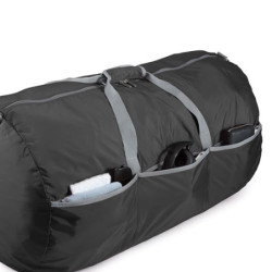 Amazon Basics Große Reisetasche und Sporttasche, Tragegriff Oben, Wochenendtasche, Seesack, 98 l, Schwarz