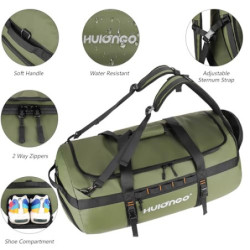 Hulongo Sporttasche Herren Damen 60L Reisetasche Groß für Kurztrips Weekender Gym Tasche mit Schuhfach & 3-in-1-Schultergurt