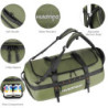 Hulongo Sporttasche Herren Damen 60L Reisetasche Groß für Kurztrips Weekender Gym Tasche mit Schuhfach & 3-in-1-Schultergurt