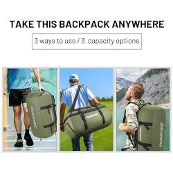 Hulongo Sporttasche Herren Damen 60L Reisetasche Groß für Kurztrips Weekender Gym Tasche mit Schuhfach & 3-in-1-Schultergurt