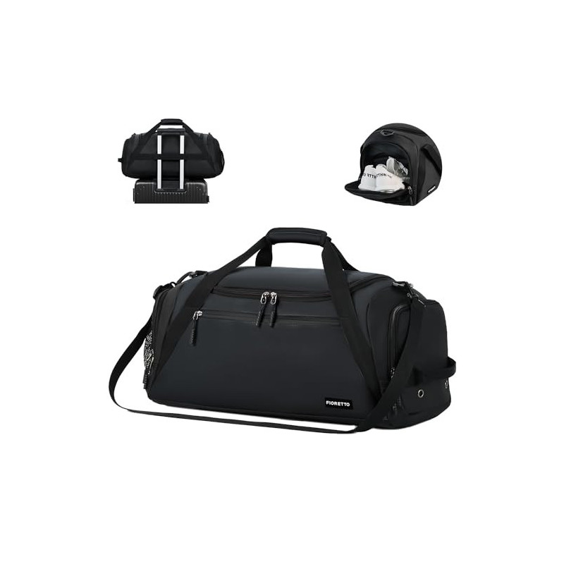 FIORETTO 43L Sporttasche & Reisetasche für Damen und Herren, mit Schuhfach & Nassfach, Wasserdicht Tasche für Trainingstasche
