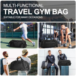 FIORETTO 43L Sporttasche & Reisetasche für Damen und Herren, mit Schuhfach & Nassfach, Wasserdicht Tasche für Trainingstasche