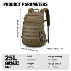Mardingtop 25L Militär Rucksäcke für Taktischer Fahrrad Wandern Spazieren Klettern Bergsteigen Radfahren Rucksack