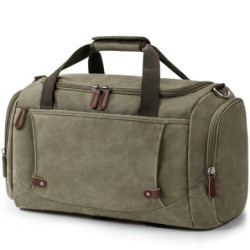 Virklyee Reisetasche aus Segeltuch 40L Vintage Reisetasche Großen Kapazität Wochenend Tasche, Retro Leinwand Seesack Geeignet