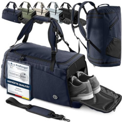 Sporttasche Trainingstasche + Rucksack, Schuhfach, Nassfach | Reisetasche Schwimmtasche Fitnesstasche Sport Gym Fitness Umhän