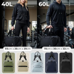 Sporttasche Trainingstasche + Rucksack, Schuhfach, Nassfach | Reisetasche Schwimmtasche Fitnesstasche Sport Gym Fitness Umhän