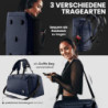 Sporttasche Trainingstasche + Rucksack, Schuhfach, Nassfach | Reisetasche Schwimmtasche Fitnesstasche Sport Gym Fitness Umhän