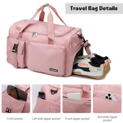 Suweir Sporttasche Damen Herren 42L Reisetasche mit Schuhfach Nassfach Wasserdicht Trainingstasche Travel Duffle Bag mit Ruck