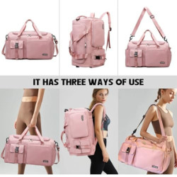 Suweir Sporttasche Damen Herren 42L Reisetasche mit Schuhfach Nassfach Wasserdicht Trainingstasche Travel Duffle Bag mit Ruck