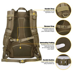 Mardingtop 25L Militär Rucksäcke für Taktischer Fahrrad Wandern Spazieren Klettern Bergsteigen Radfahren Rucksack