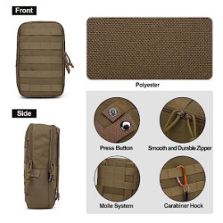 Mardingtop Molle Tasche Taktische Gürteltasche Mehrkammer Werkzeugtasche für Outdoor-Reisen, Bergsteigen, Camping