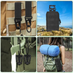 Hejo 3er Set Molle Tasche Pouch, Taktische Tasche Gürteltaschen Bauchtasche, Tactical Pouch, Kleiner Rucksack für Outdoor, Ca