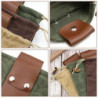 Maeau Canvas Bushcraft Tasche Leather Canvas Sammeln Frucht Werkzeugtasche Schnalle Faltbare Gürteltasche für Outdoor Camping