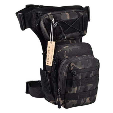 Huntvp® Taktisch Beintasche Militär Beinbeutel MOLLE Hüfttasche Sport Tactical Leg Bag Armee Wasserdicht Gürteltasche Werkzeu