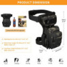 Huntvp® Taktisch Beintasche Militär Beinbeutel MOLLE Hüfttasche Sport Tactical Leg Bag Armee Wasserdicht Gürteltasche Werkzeu