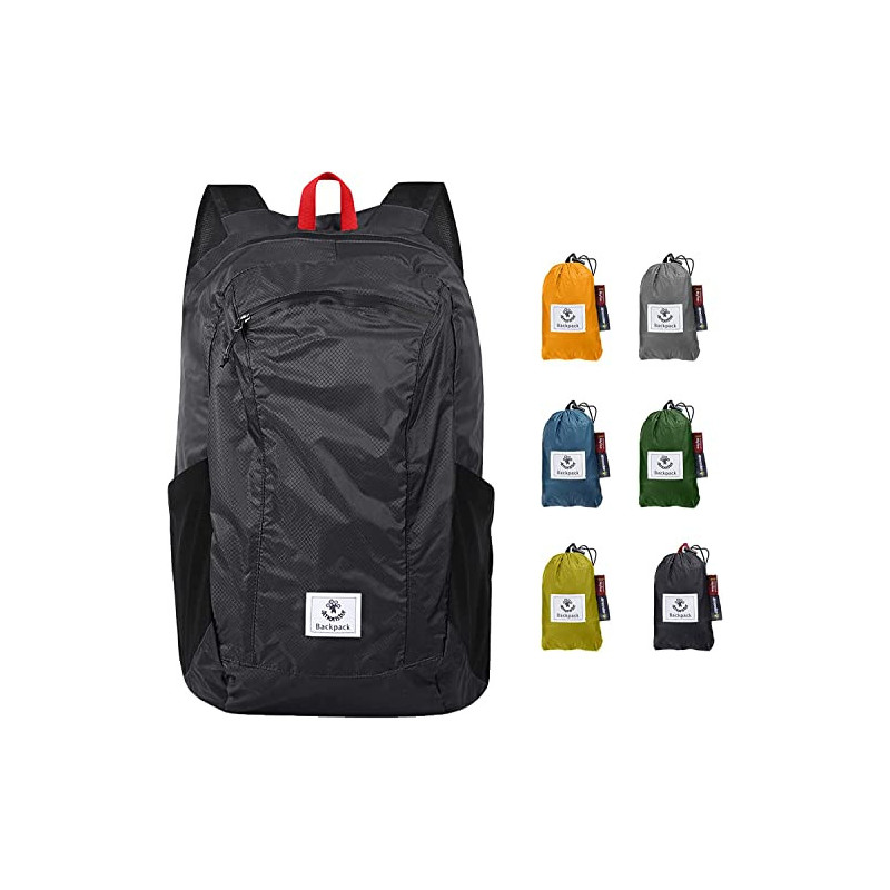 4Monster Faltbarer Rucksack Ultra Leicht, Unisex Tagesrucksack Outdoor, Wasserdichter Wanderrucksack für Camping Wandern Reis