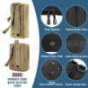 MUCHER 3 Pack Molle Tasche Taktische Hüfttaschen EDC Utility Bauchtasche Hüfttasche mit 3 Haken und Schlüsselanhänger für Out