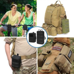 MUCHER 3 Pack Molle Tasche Taktische Hüfttaschen EDC Utility Bauchtasche Hüfttasche mit 3 Haken und Schlüsselanhänger für Out