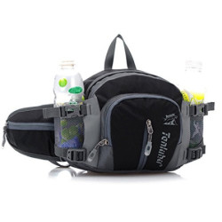 SINOKAL multifunktionale Militärstil Canvas-Pack Gürteltasche Wasser Widerstand Fanny Packungen mit Flaschenhalter für laufen