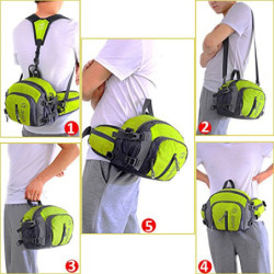 SINOKAL multifunktionale Militärstil Canvas-Pack Gürteltasche Wasser Widerstand Fanny Packungen mit Flaschenhalter für laufen